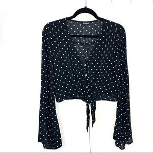 Express polka dot crop VNTG